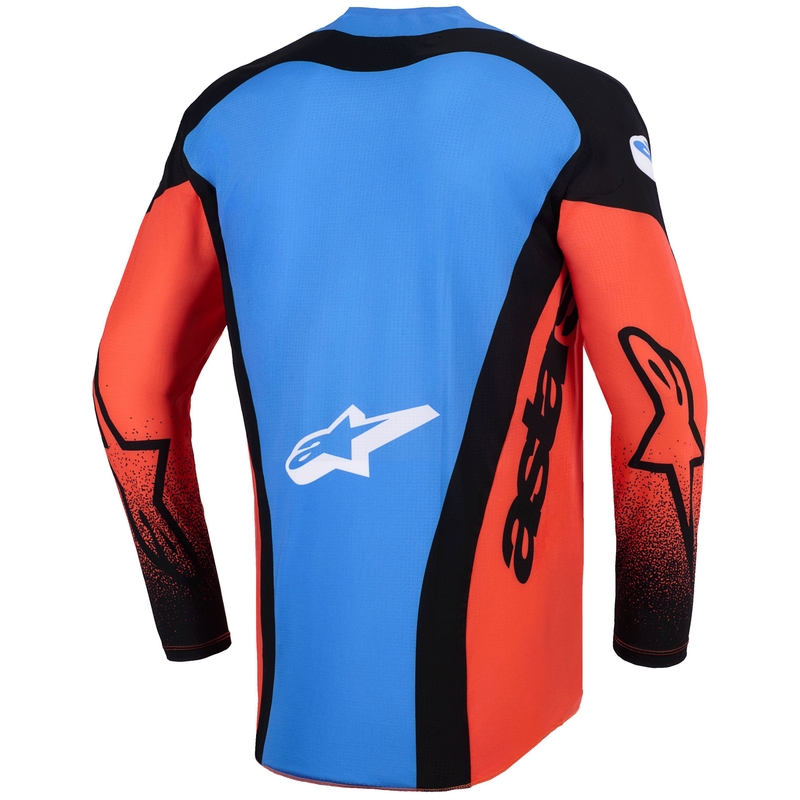 Camiseta de motocross Alpinestars Techstar Knif naranja-negro-azul