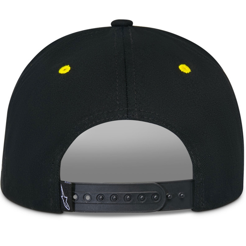 Gorra Alpinestars Thickness Snapback negra-amarilla fluorescente