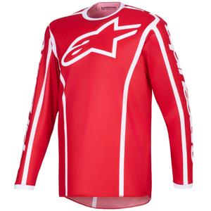 Camiseta de motocross Alpinestars Fluid Apex roja y blanca