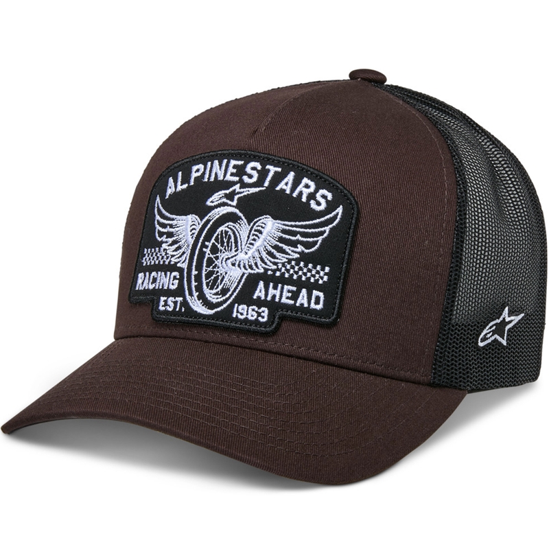 Gorra con parche Heritage de Alpinestars, color marrón y negro