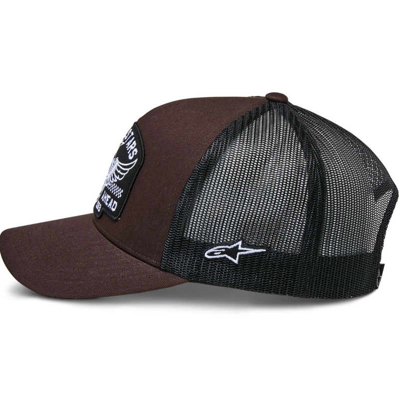Gorra con parche Heritage de Alpinestars, color marrón y negro
