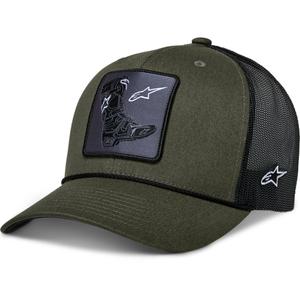 Gorra con bota Alpinestars verde-negra