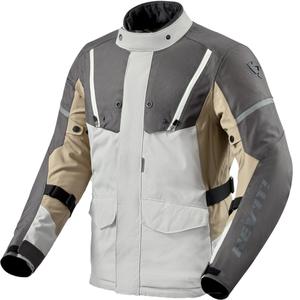 Chaqueta de moto Revit Horizon 3 H2O gris arena