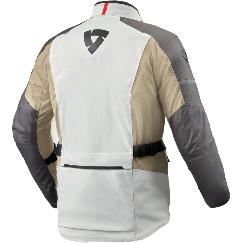 Chaqueta de moto Revit Horizon 3 H2O gris arena