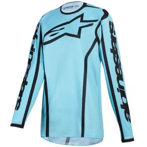 Camiseta de motocross Alpinestars Stella Fluid Apex para mujer, color turquesa y negro