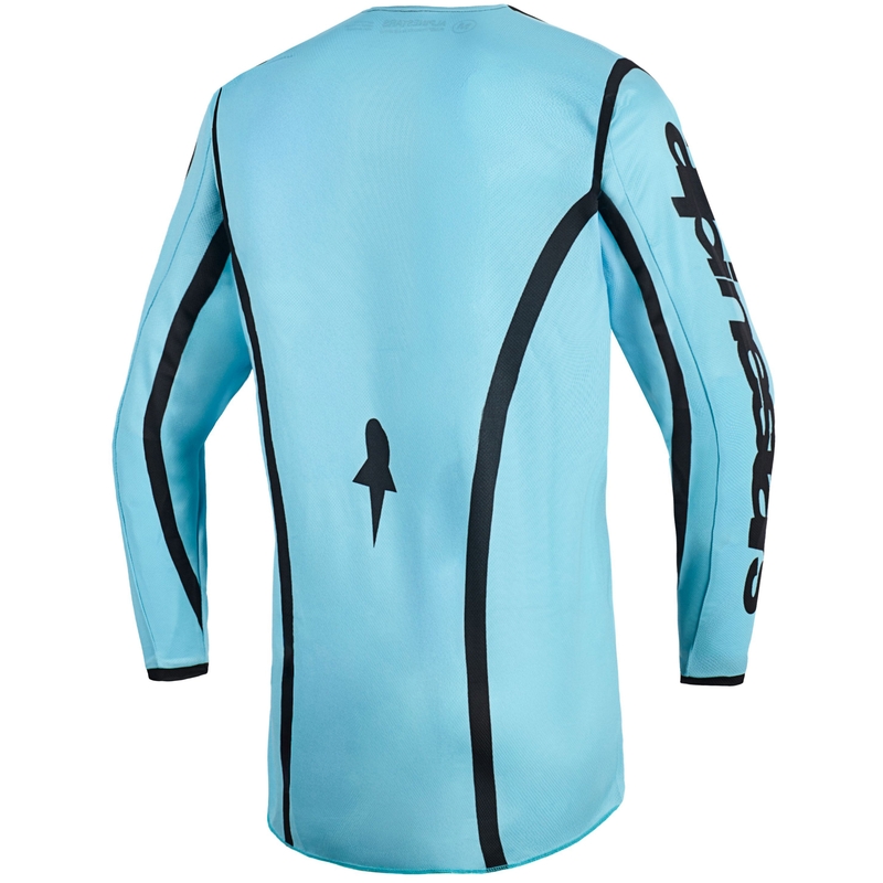 Camiseta de motocross Alpinestars Stella Fluid Apex para mujer, color turquesa y negro