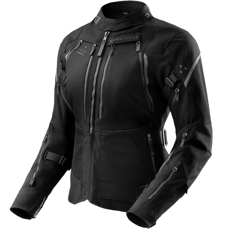 Chaqueta de moto para mujer Rebelhorn Hardy 3.0 negra
