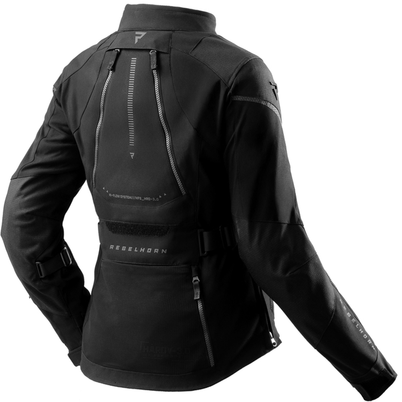 Chaqueta de moto para mujer Rebelhorn Hardy 3.0 negra