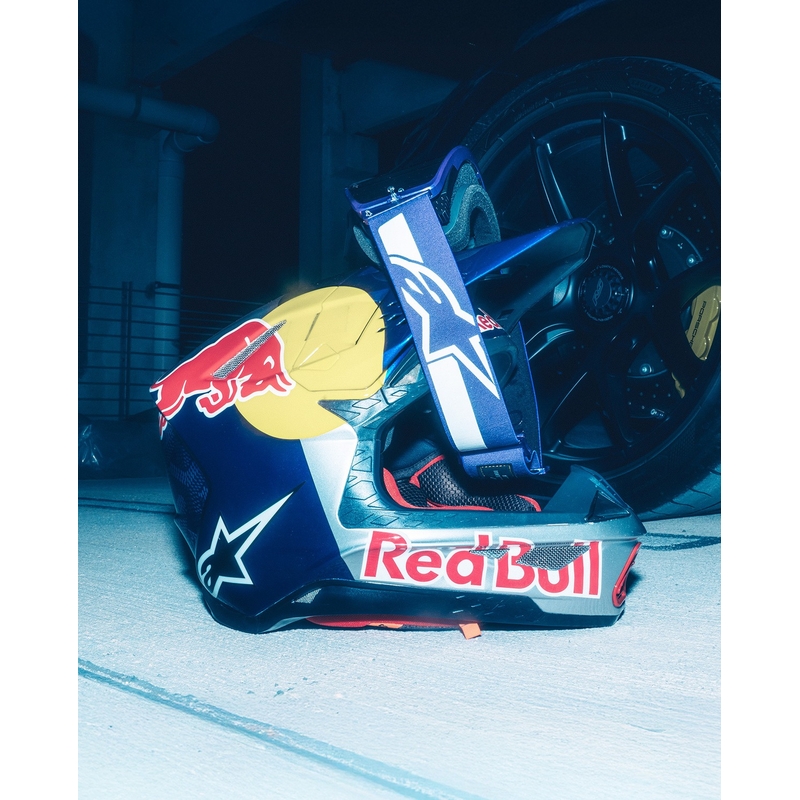 Gafas de motocross Alpinestars Supertech Vision Hunta96 XXV en color morado-blanco con plexiglás plateado espejo