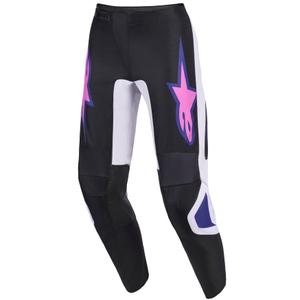 Pantalones de motocross Alpinestars Fluid Grid en negro, gris claro y morado