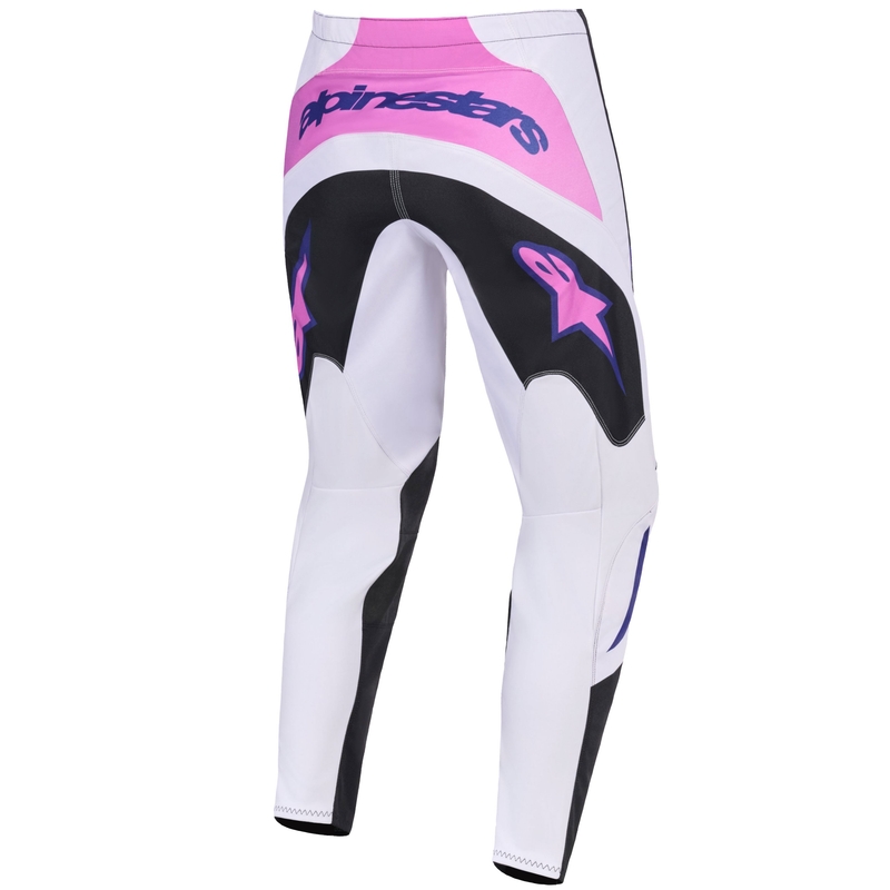 Pantalones de motocross Alpinestars Fluid Grid en negro, gris claro y morado