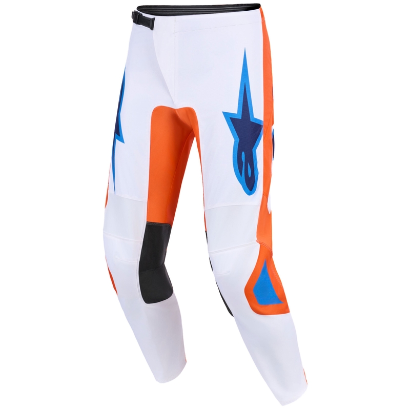Pantalones de motocross Alpinestars Fluid Grid naranja-azul-blanco