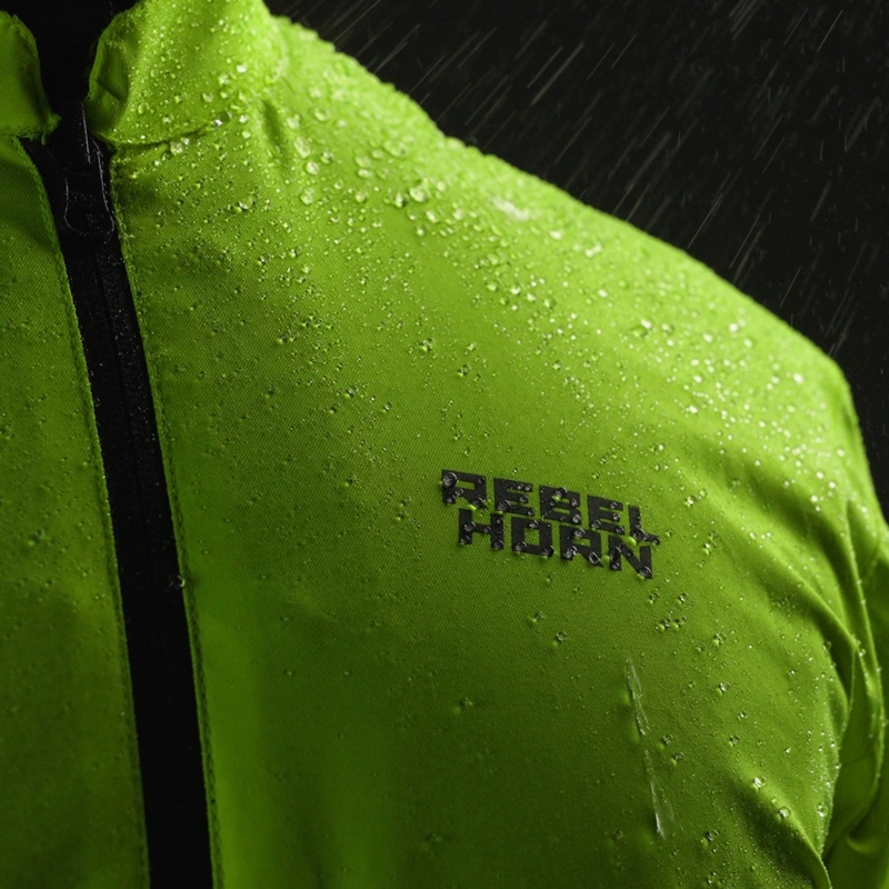 Chaqueta de moto para mujer Rebelhorn Hardy 3.0 negro-gris-amarillo fluorescente