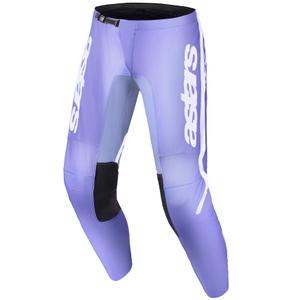 Pantalones de motocross Alpinestars Stella Fluid Apex para mujer, morado y blanco