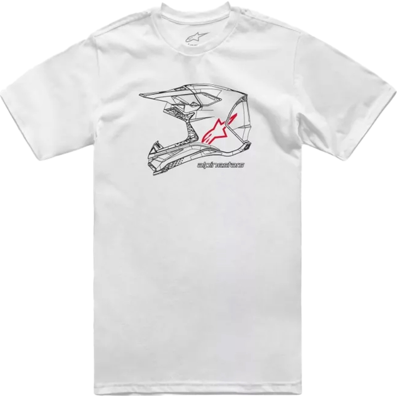 Camiseta Alpinestars MX Casco CSF blanco