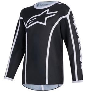 Camiseta de motocross infantil Alpinestars Fluid Apex negro-gris