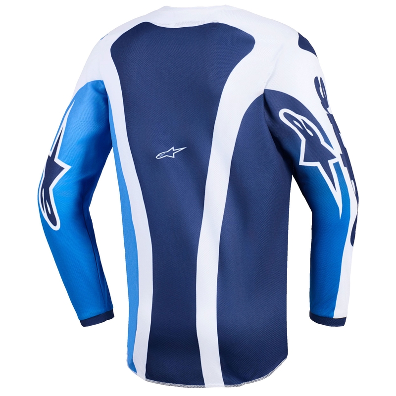 Camiseta de motocross infantil Alpinestars Fluid Portl azul-blanco