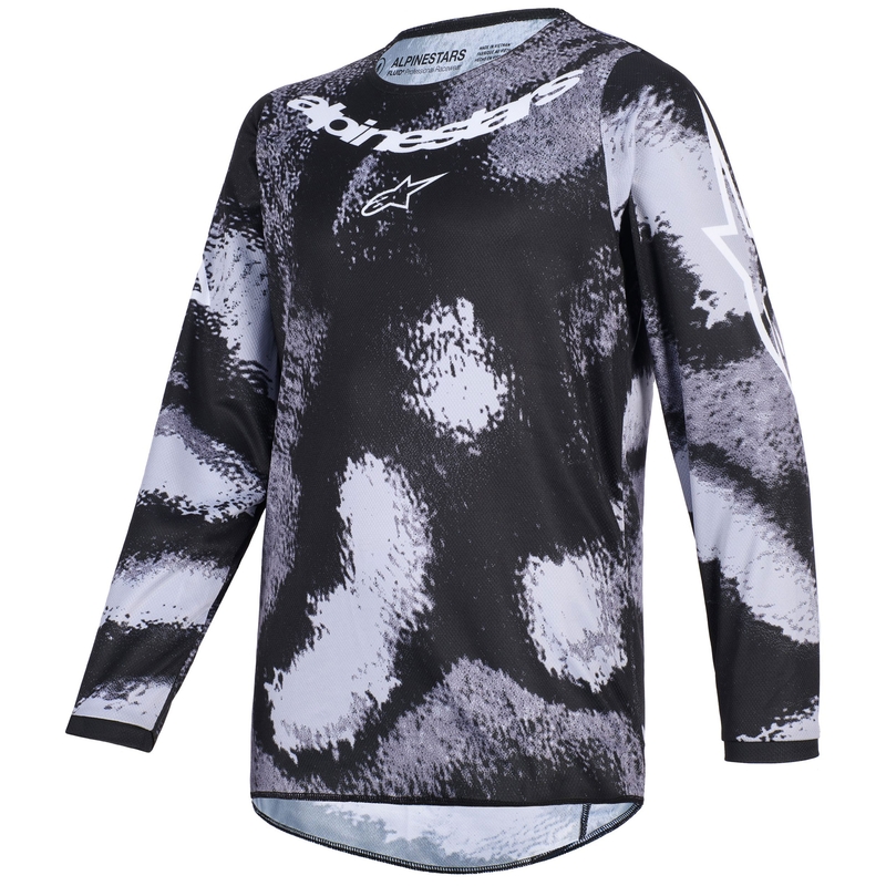 Camiseta de motocross Alpinestars Fluid Lahnd para niños - Gris camuflaje