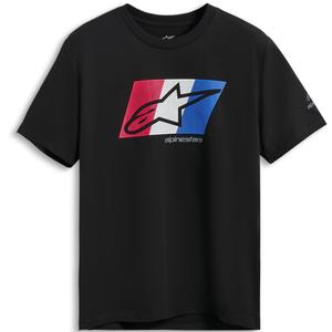 Camiseta Alpinestars Global CSF en negro, rojo, blanco y azul