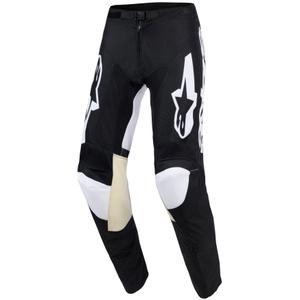 Pantalones de motocross Alpinestars Racer Air Riway en blanco y negro