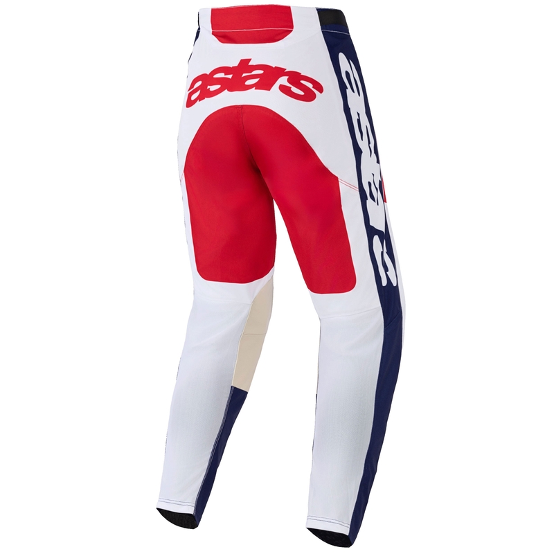 Pantalones de motocross Alpinestars Racer Riway blanco-azul-rojo