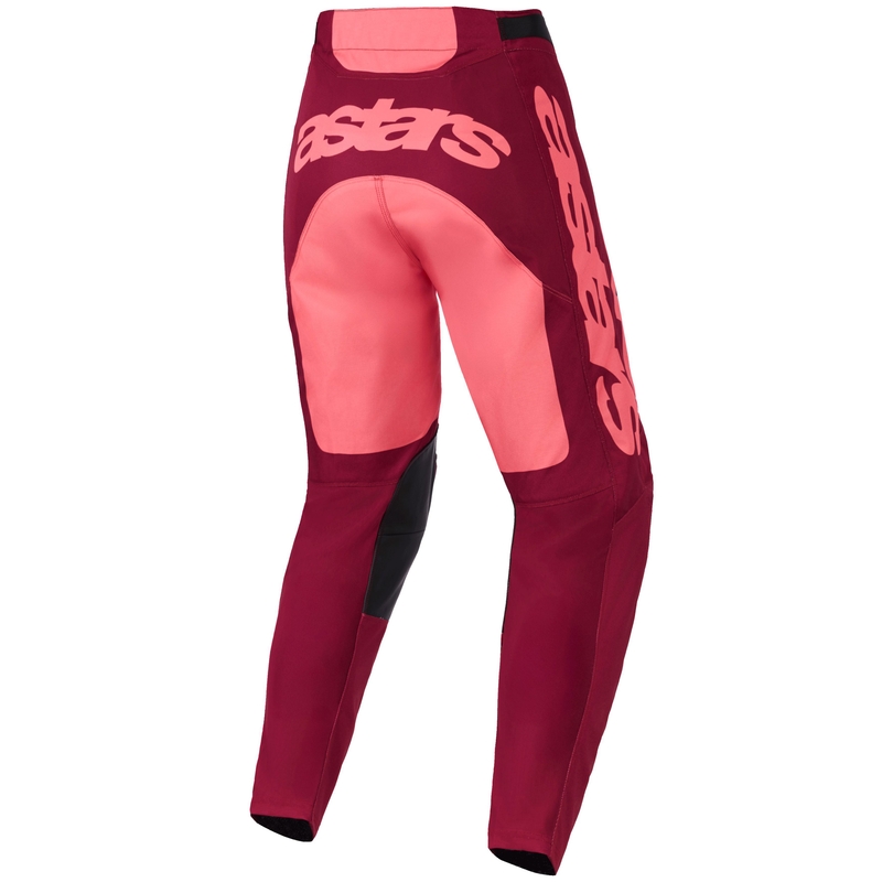 Pantalones de motocross Alpinestars Racer Riway en color rojo oscuro y coral
