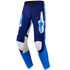 Pantalones de motocross Alpinestars Racer Riway azul-azul claro-blanco