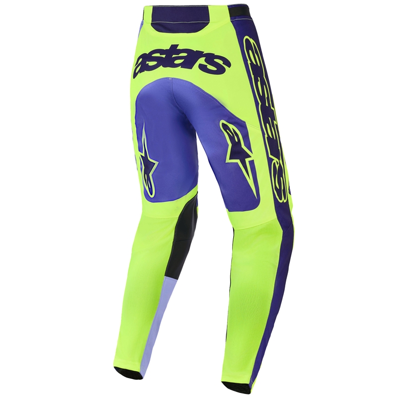 Pantalones de motocross Alpinestars Racer Portl morado-amarillo fluorescente