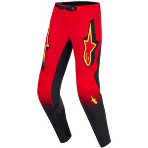 Pantalones de motocross Alpinestars Supertech Scenz rojo-negro-amarillo