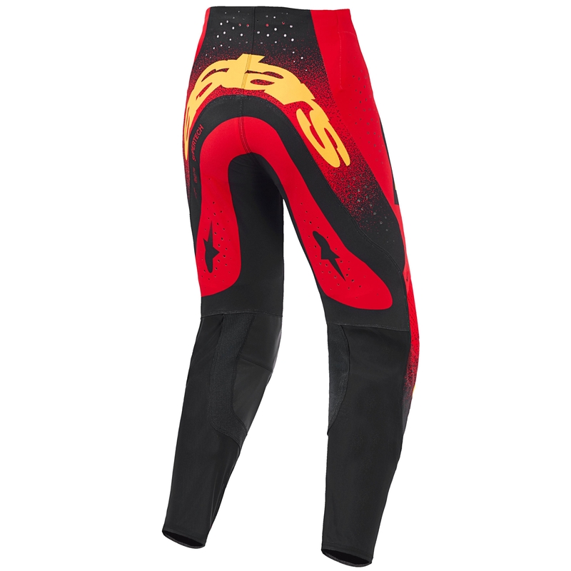 Pantalones de motocross Alpinestars Supertech Scenz rojo-negro-amarillo