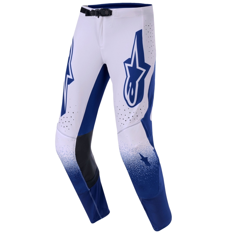 Pantalones de motocross Alpinestars Supertech Scenz gris claro-azul oscuro