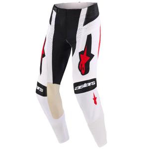 Pantalones de motocross Alpinestars Techstar Knif en negro, blanco, azul y rojo