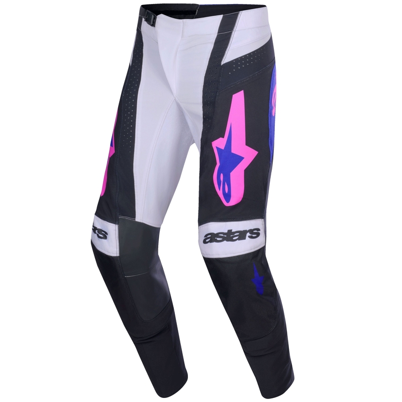 Pantalones de motocross Alpinestars Techstar Knif en negro, gris claro y morado