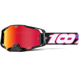 Gafas de motocross 100% Armega Hiper Jett Special con plexiglás rojo
