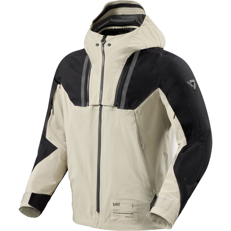 Chaqueta de moto Revit Component 3 H2O color arena negra
