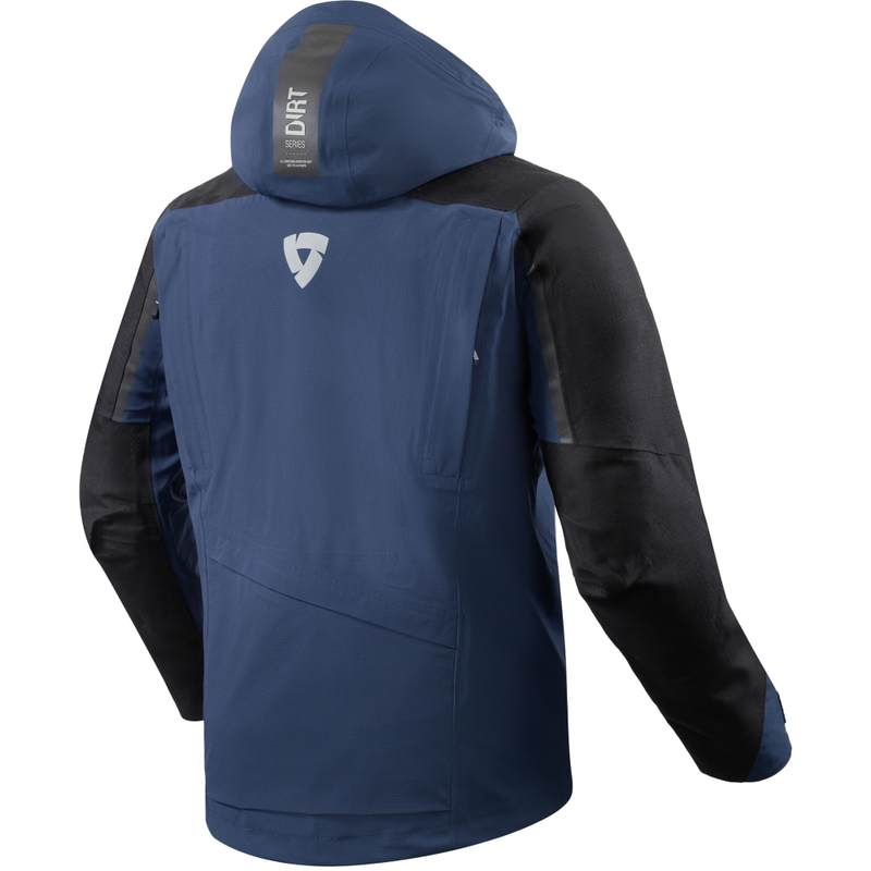 Chaqueta de moto Revit Component 3 H2O negra-azul oscuro