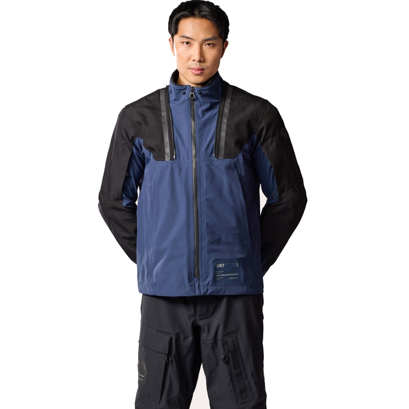 Chaqueta de moto Revit Component 3 H2O negra-azul oscuro