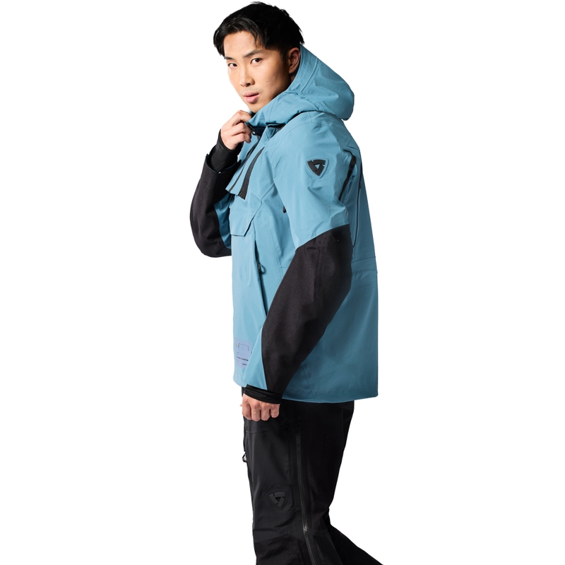 Chaqueta de moto Revit Blackwater 3 H2O azul-negra