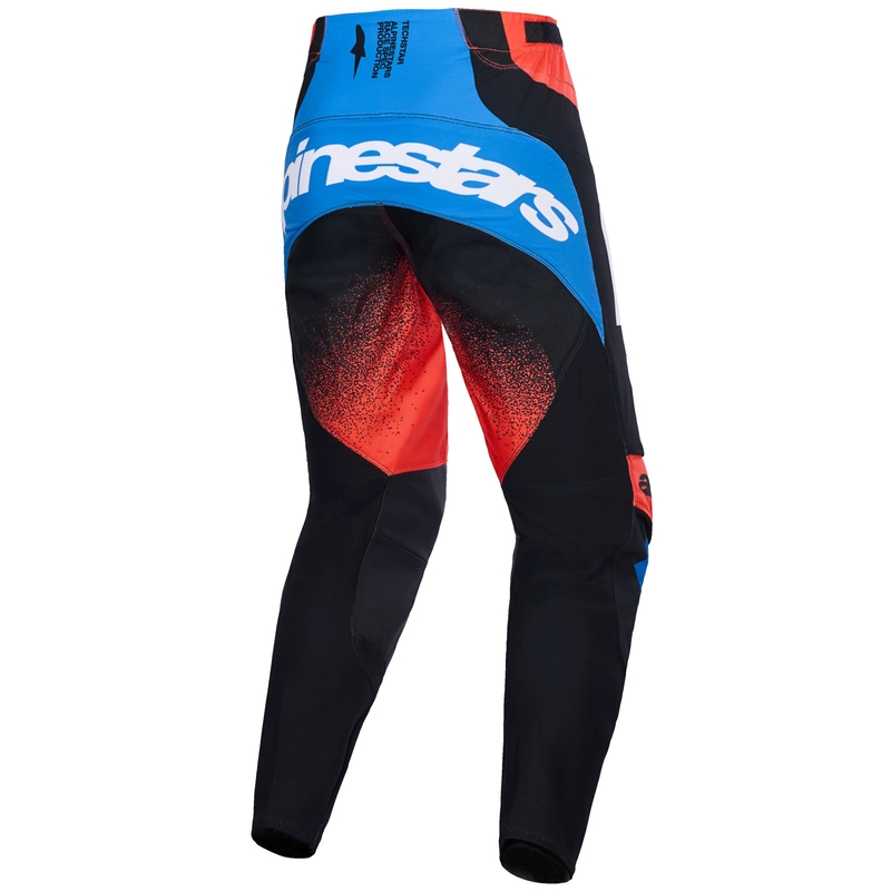 Pantalones de motocross Alpinestars Techstar Knif naranja-negro-azul