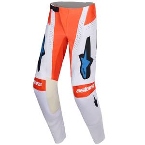 Pantalones de motocross Alpinestars Techstar Knif gris claro-naranja fluorescente-negro