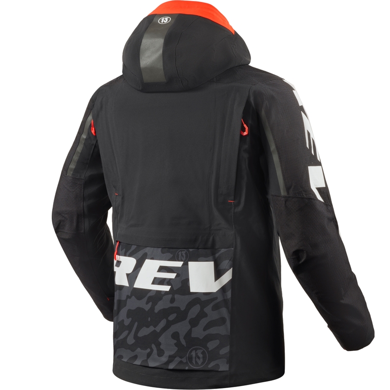 Chaqueta de moto Revit Vision H2O negra y roja