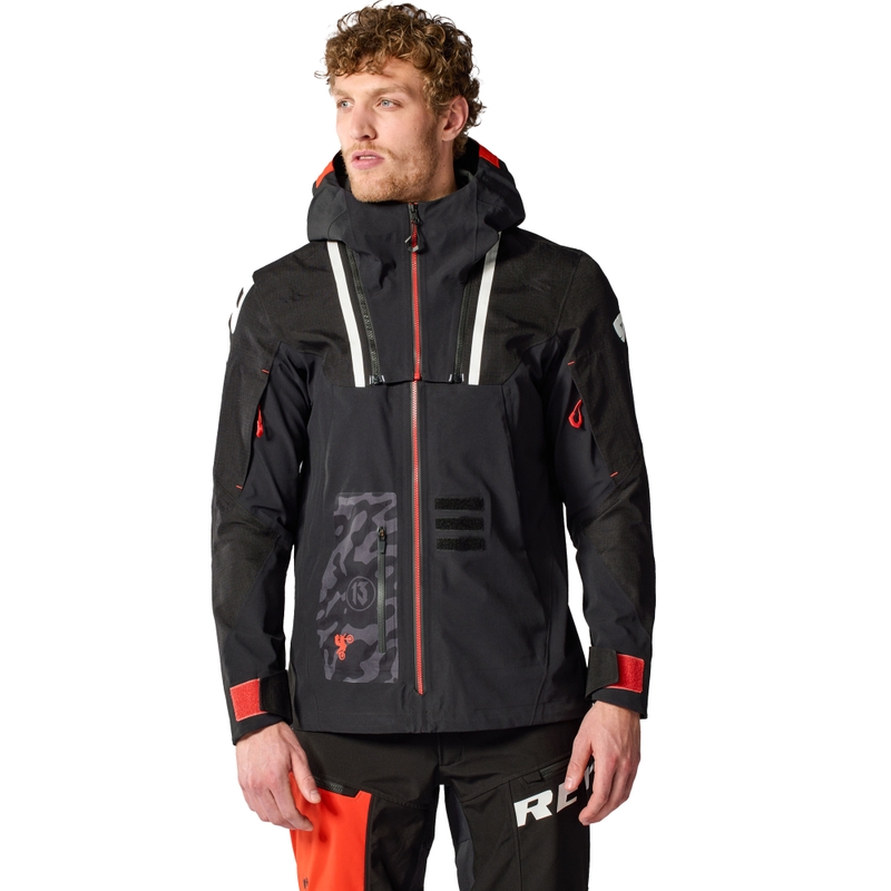Chaqueta de moto Revit Vision H2O negra y roja