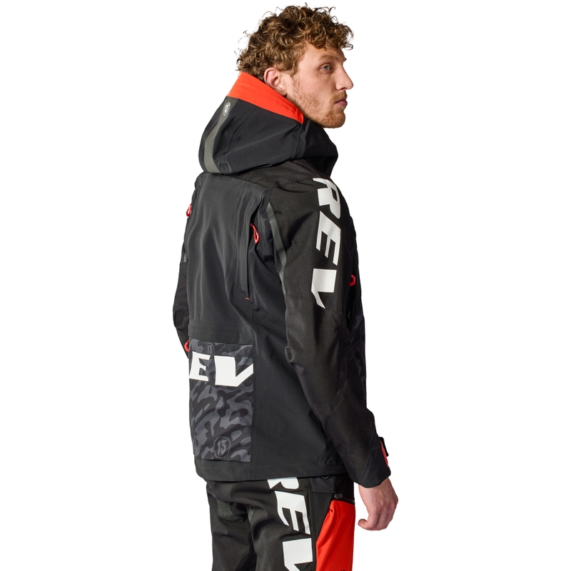 Chaqueta de moto Revit Vision H2O negra y roja