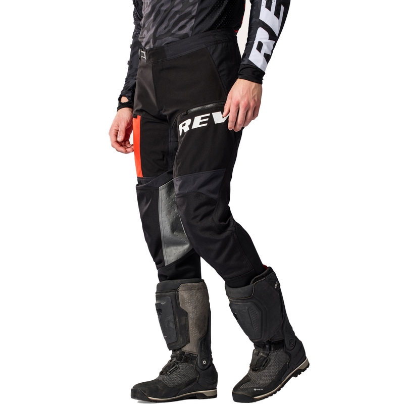 Pantalón de moto Revit Lejano negro-rojo