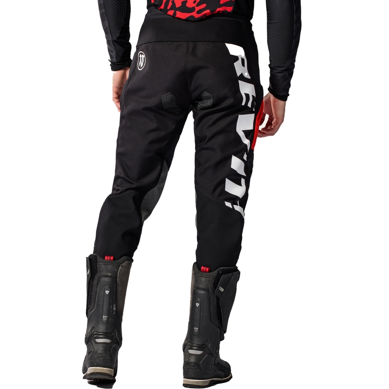 Pantalón de moto Revit Lejano negro-rojo