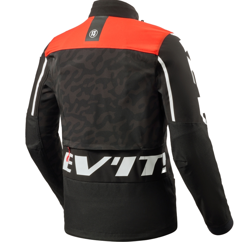 Chaqueta de moto Revit Africa negra y roja