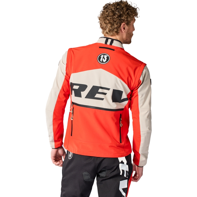 Chaqueta de moto Revit Morocco color rojo arena