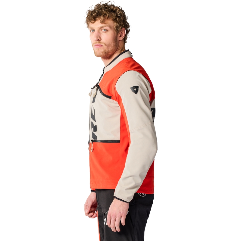 Chaqueta de moto Revit Morocco color rojo arena
