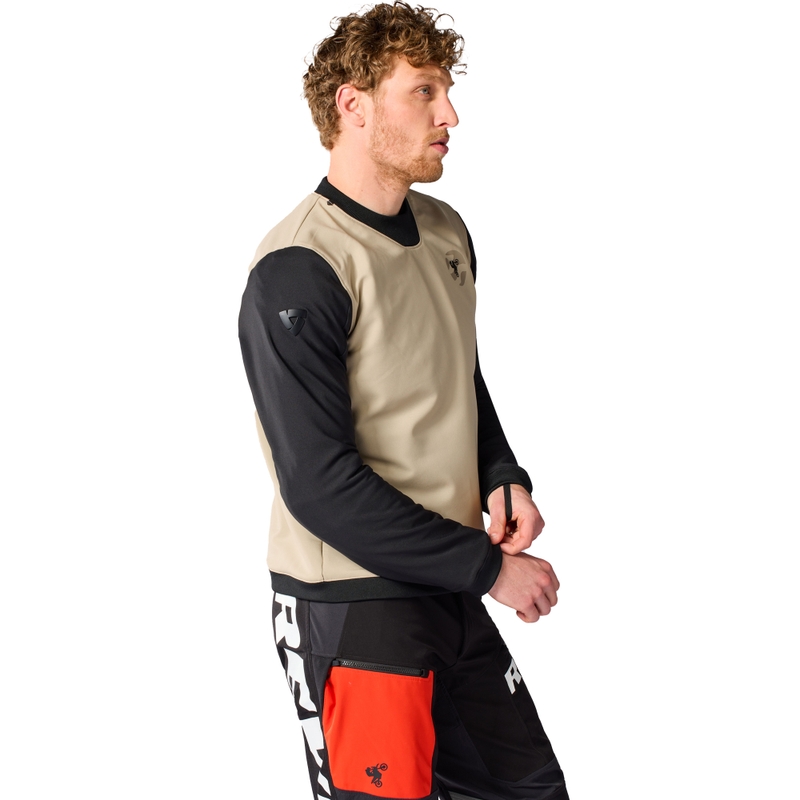 Sudadera de moto Revit Trazada color arena