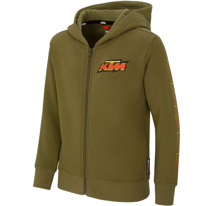 Sudadera con capucha KTM Racing para niños color caqui
